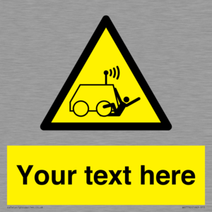 Custom warning run over by operator controlled machine